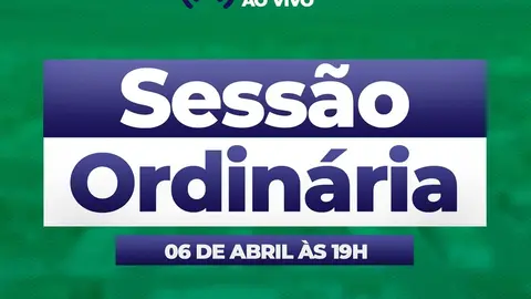 Câmara de Tenório Convida para Sessão Ordinária ao Vivo em 6 de Abril