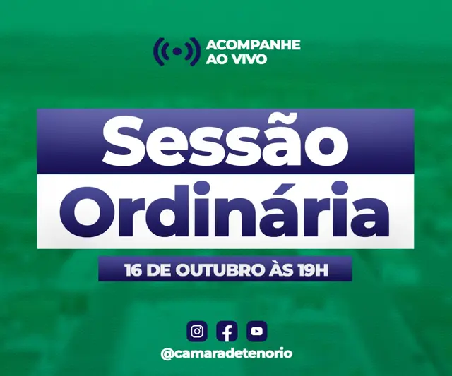 Câmara de Tenório realiza Sessão Ordinária nesta sexta-feira, às 19h
