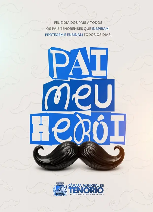 Neste Dia dos Pais, a Câmara Municipal de Tenório homenageia todos os pais tenorenses, que com amor, dedicação e responsabilidade desempenham um papel fundamental na construção de suas famílias e na formação de um futuro melhor.