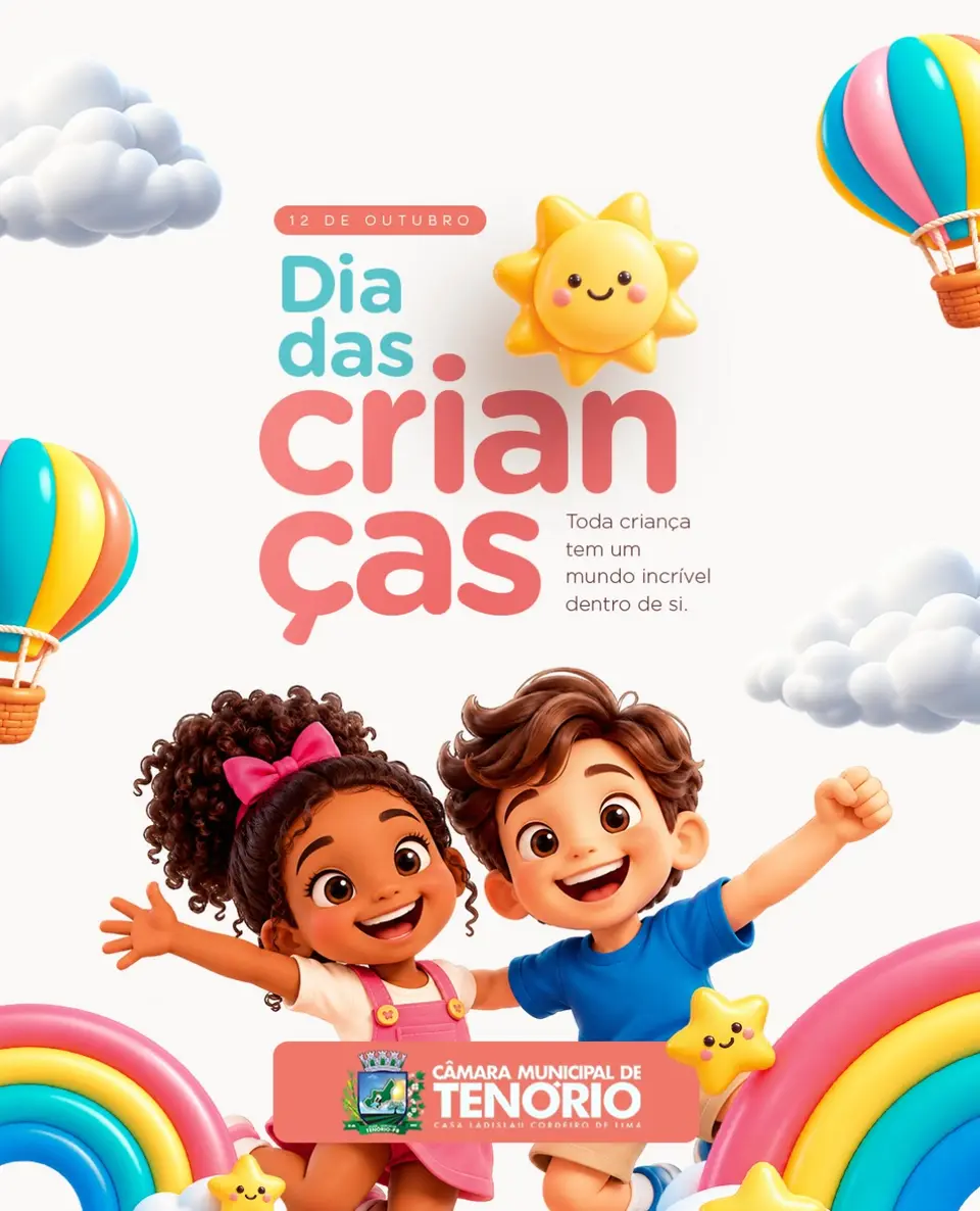 Câmara de Tenório publica mensagem pelo Dia das Crianças
