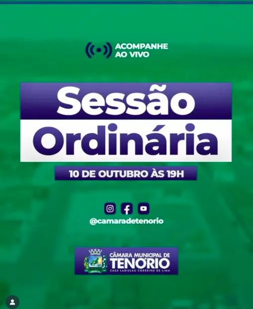 Sessão Ordinária hoje!