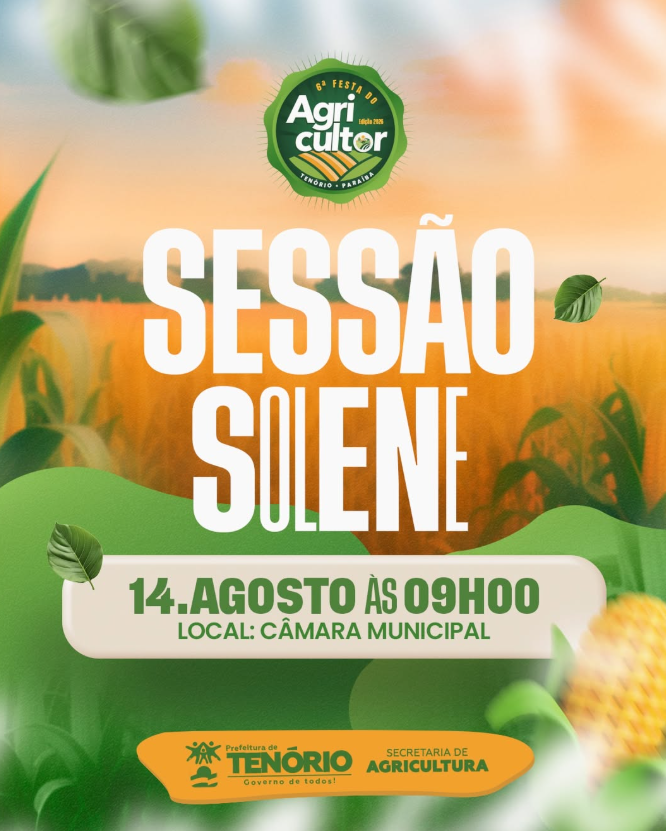6ª Festa do Agricultor de Tenório - Sessão Solene
