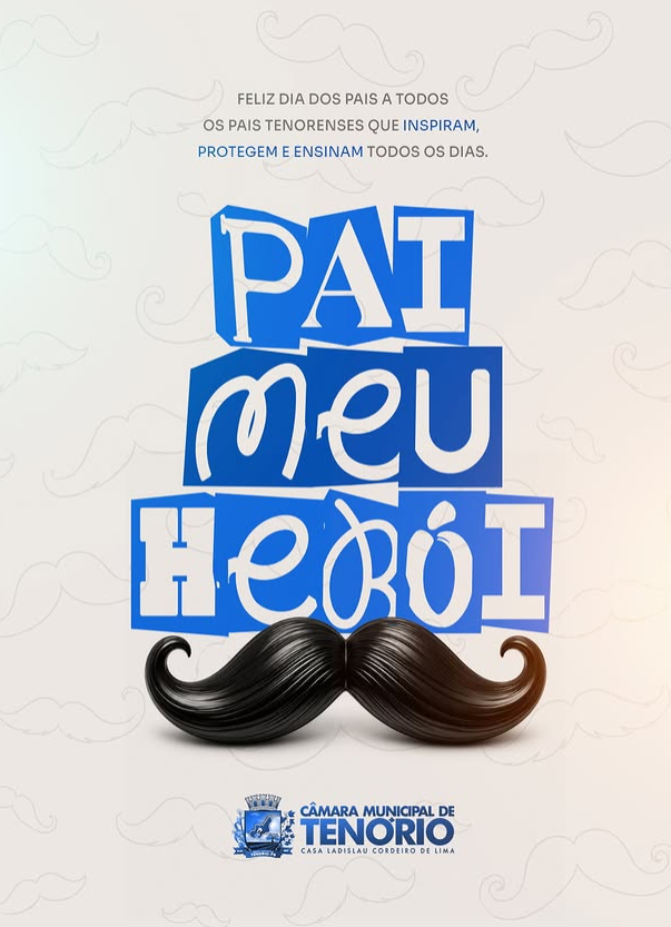 Neste Dia dos Pais, a Câmara Municipal de Tenório homenageia todos os pais tenorenses, que com amor, dedicação e responsabilidade desempenham um papel fundamental na construção de suas famílias e na formação de um futuro melhor.