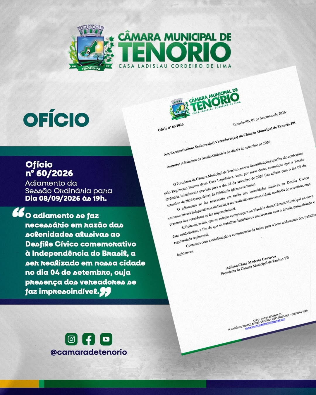 📢 COMUNICADO OFICIAL