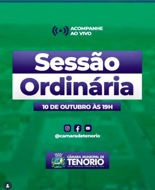 Sessão Ordinária hoje!