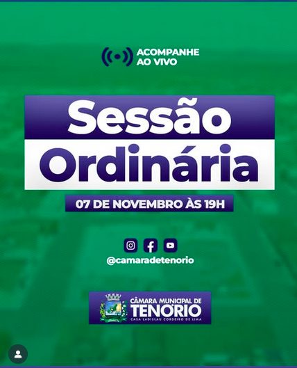 Sessão Ordinária – Hoje!