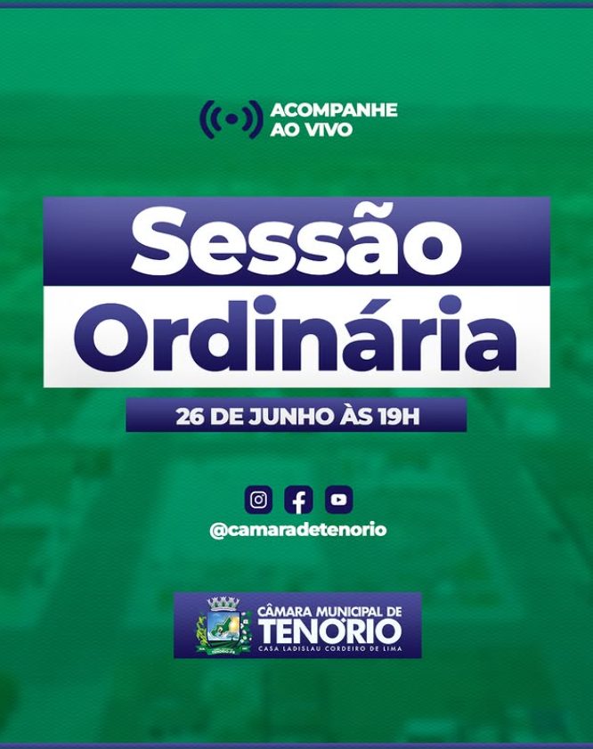 Acompanhe a última Sessão Ordinária antes do recesso legislativo!